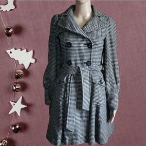 Vintage Classic forever Double-Breasted Plaid Coat